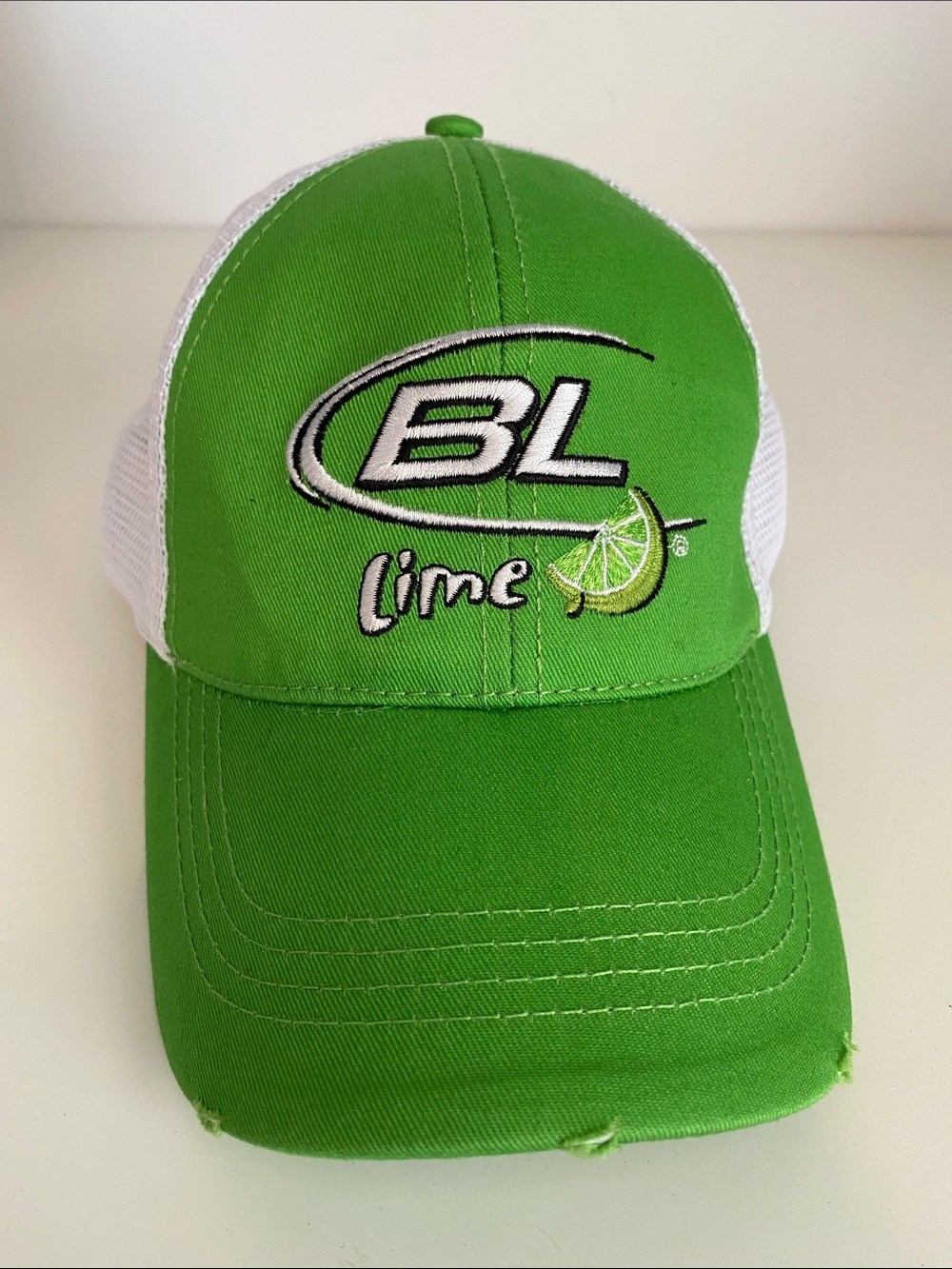 Ladies Green and White Trucker Hat